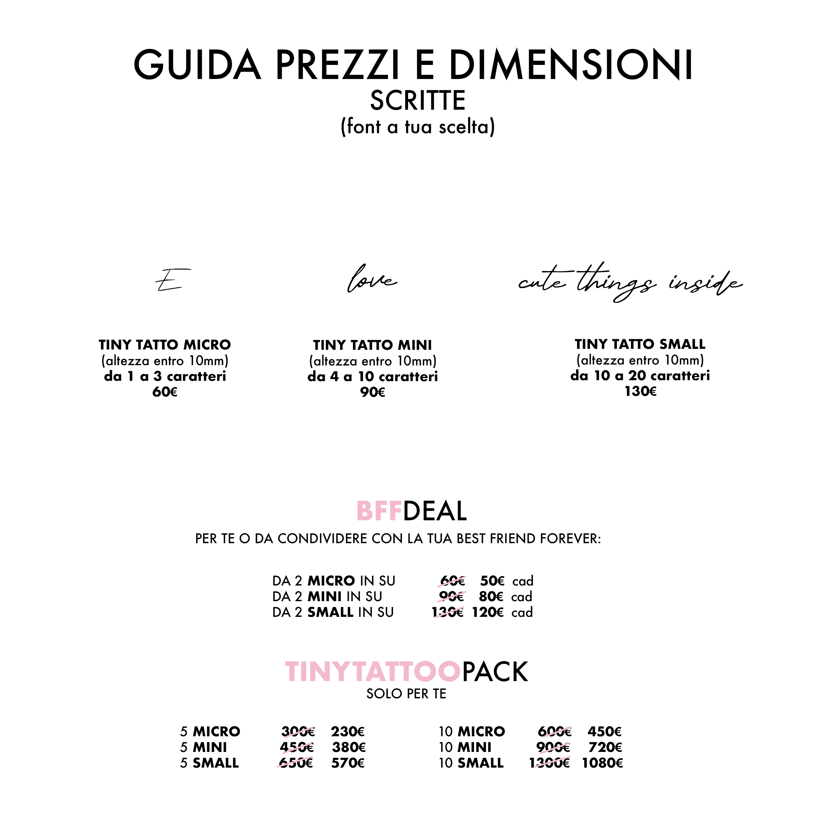 Prenota il tuo Tiny Tattoo