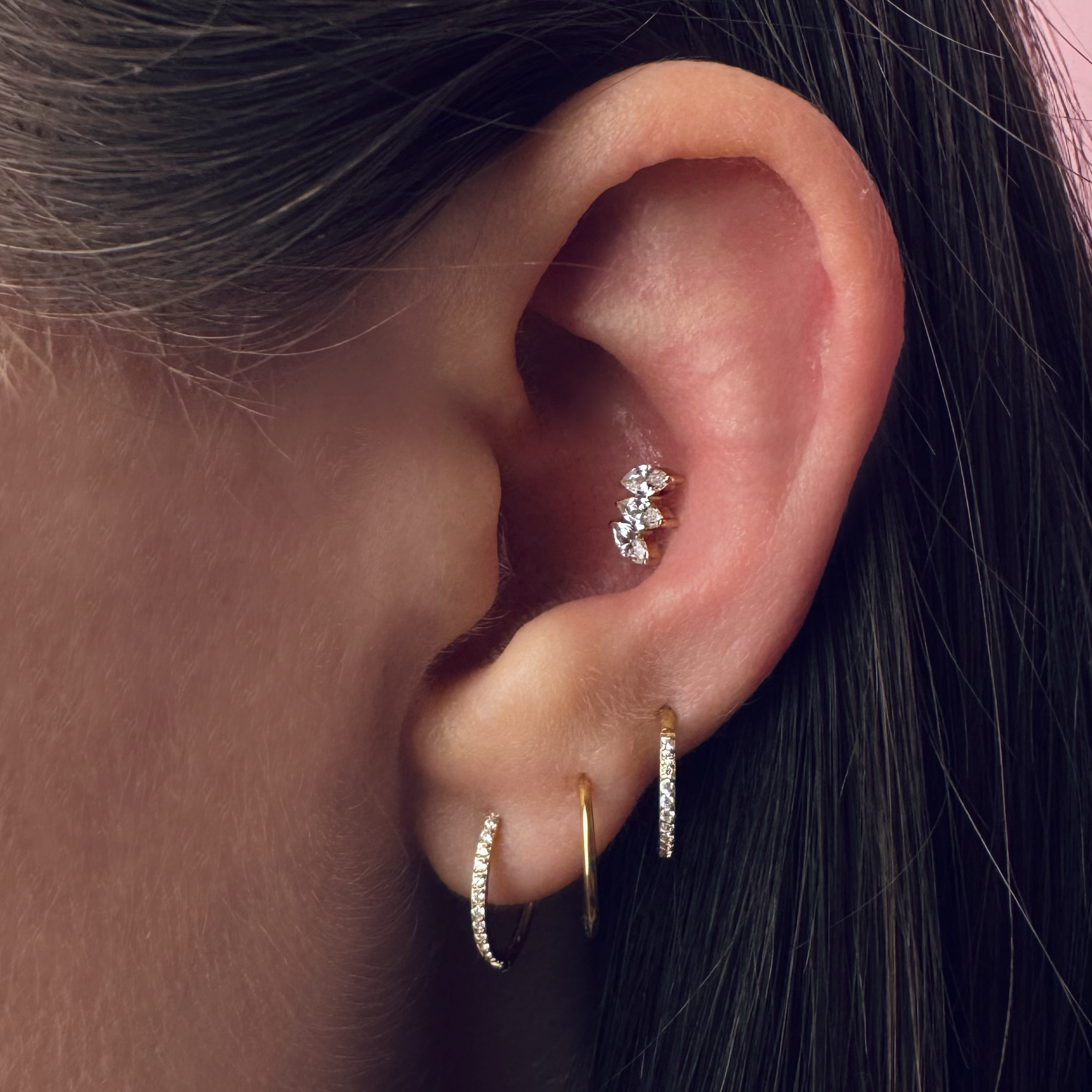 Piercing Triple Marquise 14kt - Laei