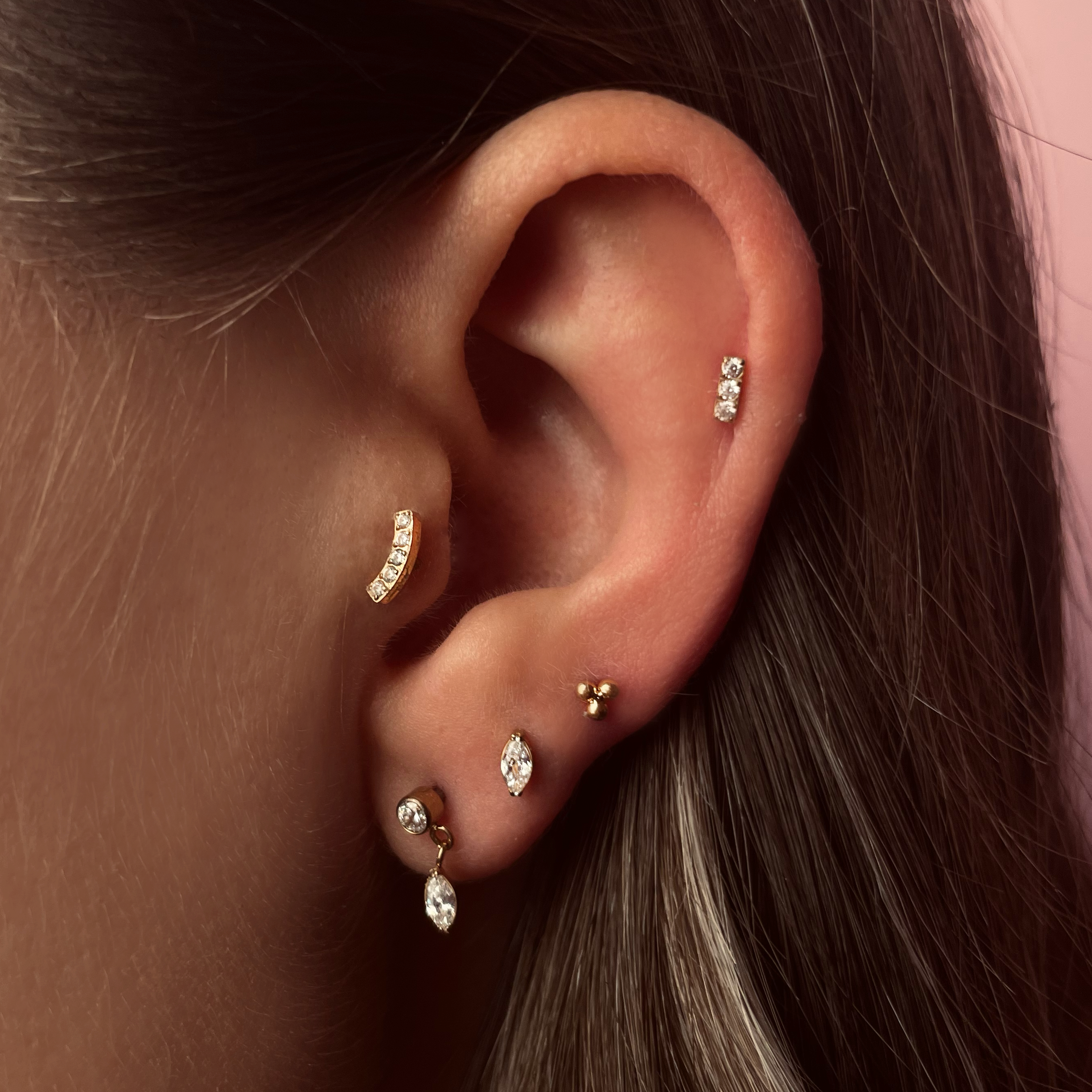 Piercing Punto Luce con Pendente - Laei