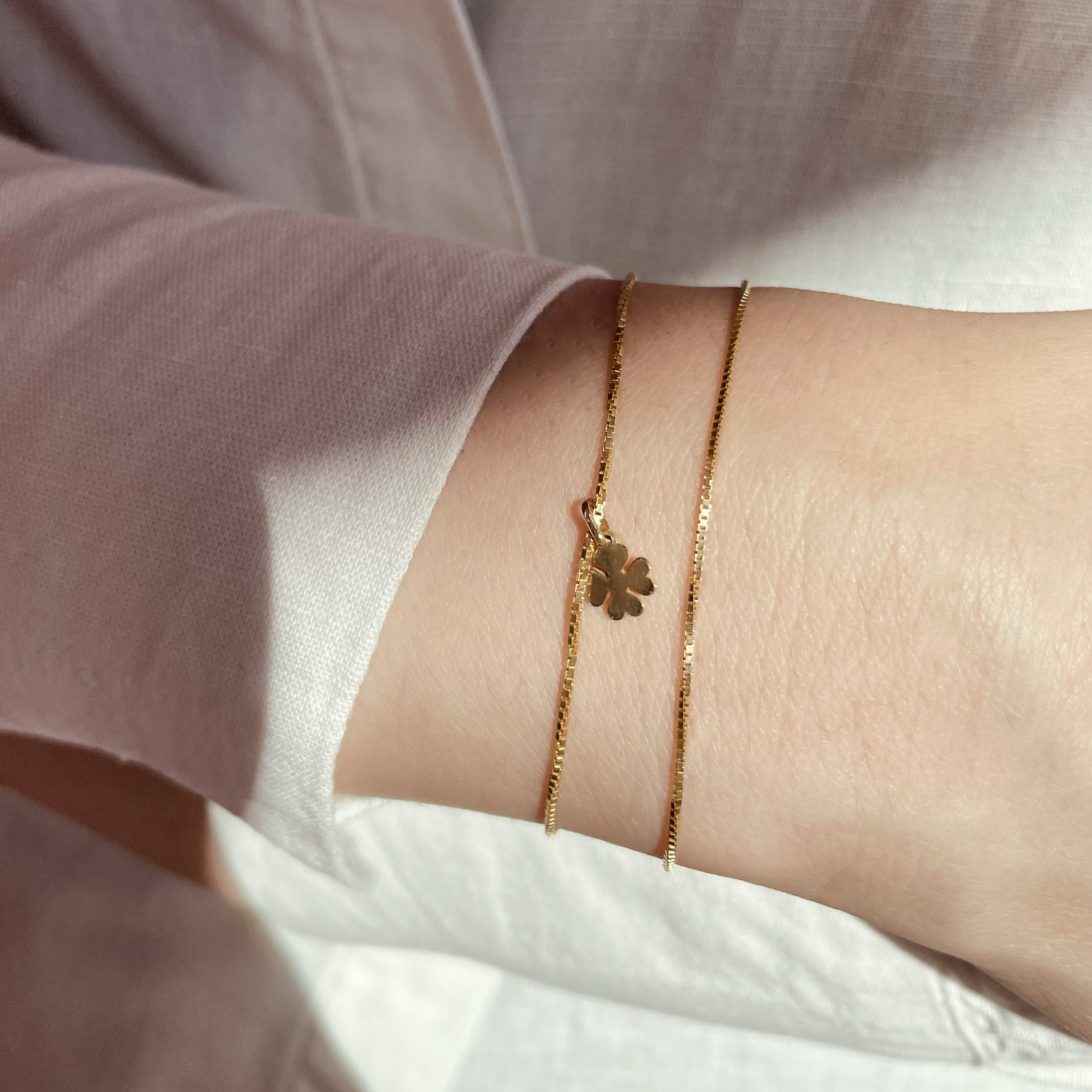 Charm FILO Quadrifoglio in Oro 9kt - Laei