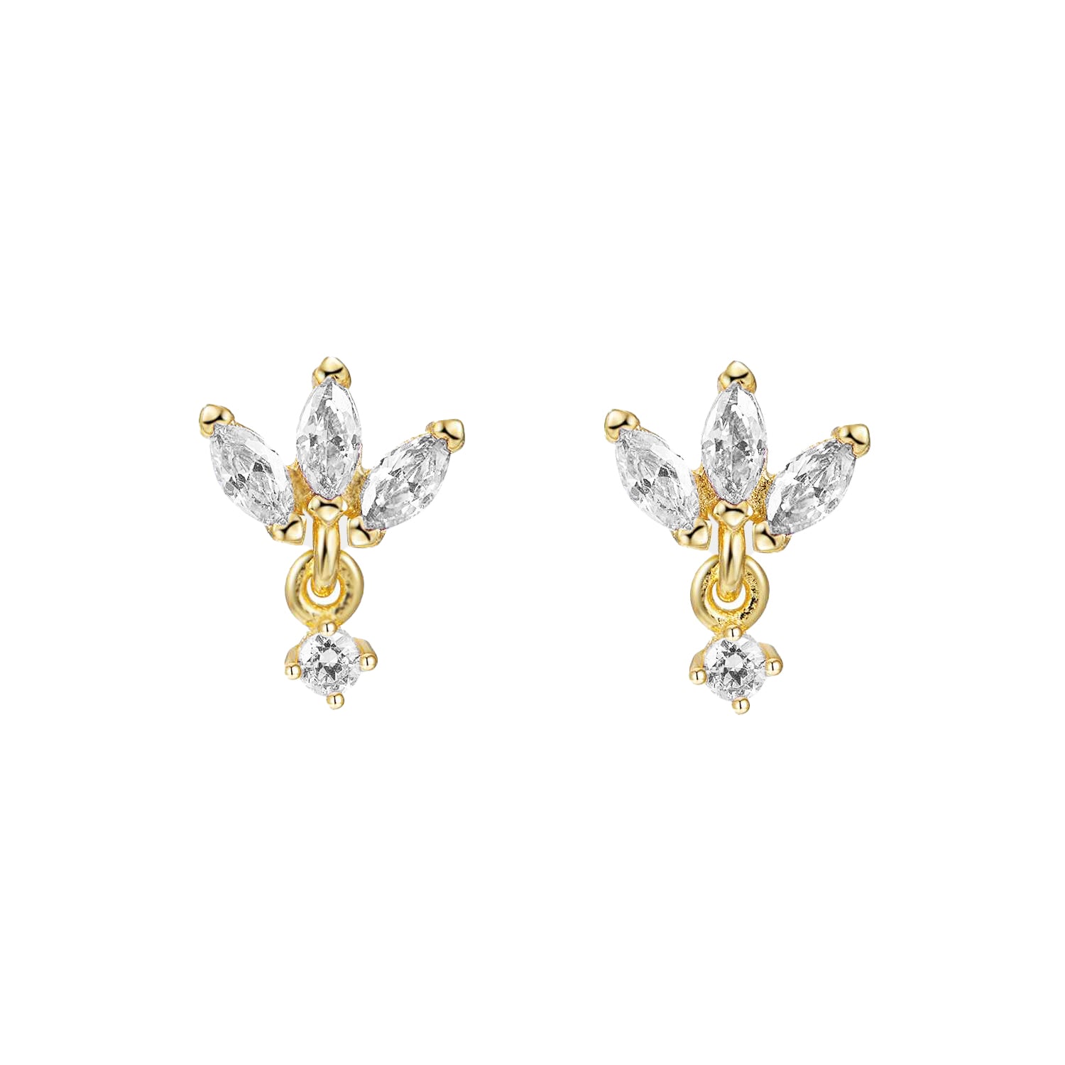 Orecchini Triple Marquise Pendente Argento 925 - Laei Shop