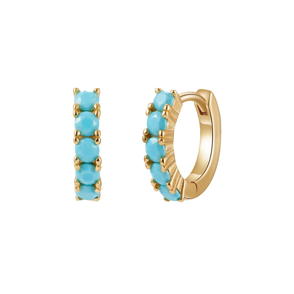 Orecchini Huggie Hoop Zirconati Argento 925 - Laei