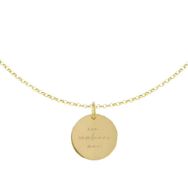 Collana con Incisione Foto Personalizzata e Nome Acciaio Inox Collana con Incisione Foto Personalizzata e Nome Acciaio Inox