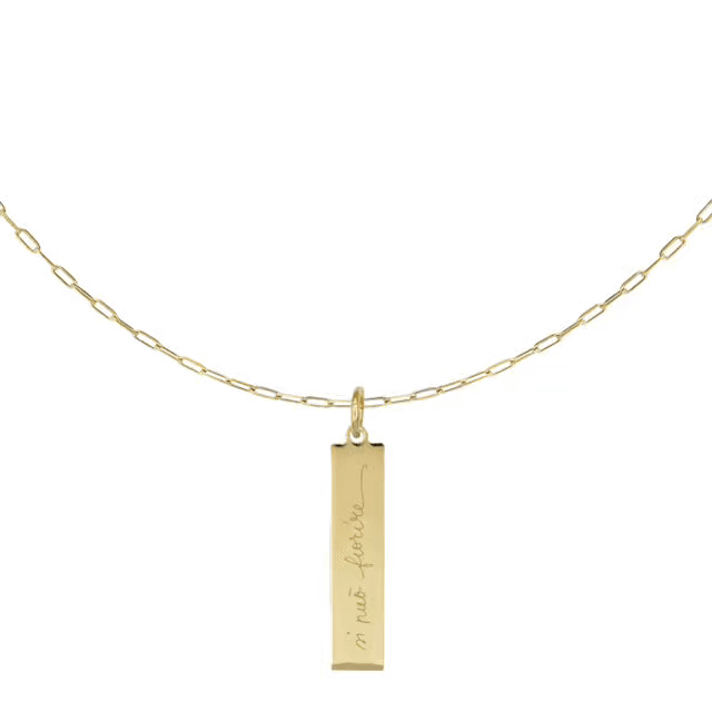 Collana Tag con Incisione Calligrafica in Argento 925 - Laei