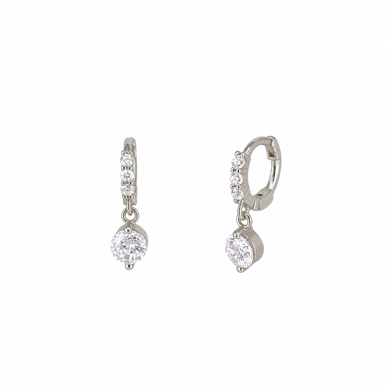 Orecchini Huggie Punto Luce Pendente Argento 925 - Laei