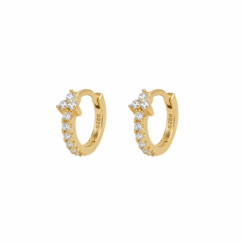 Orecchini Huggie Trio Argento 925