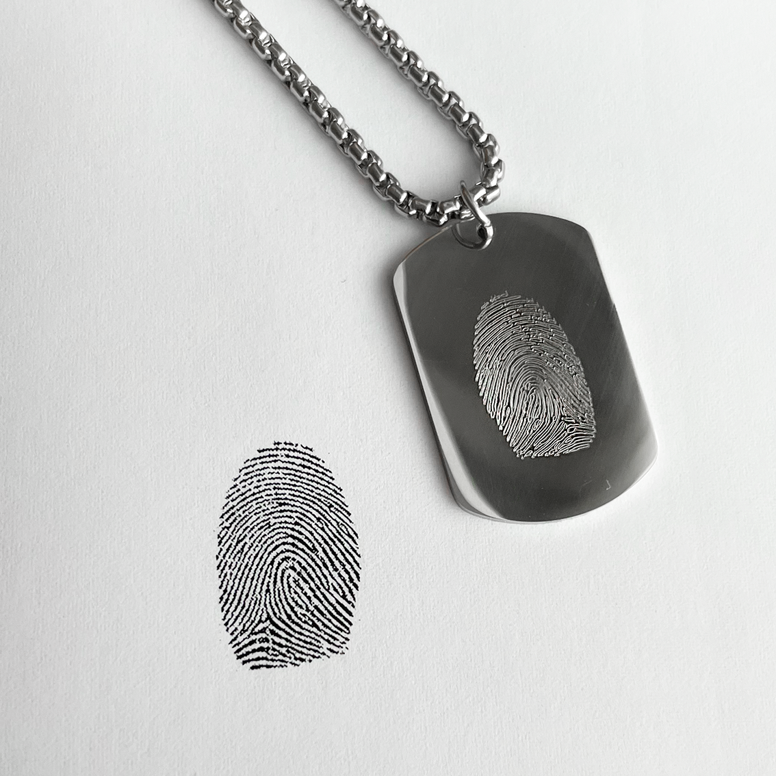 Collana Uomo Marshall con Incisione Impronta - Laei