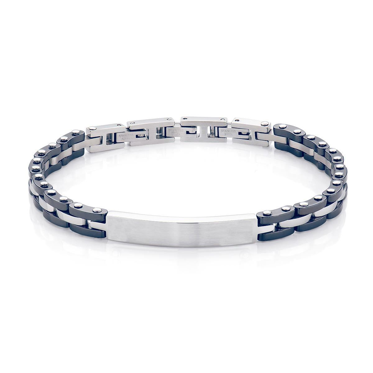 FOCALOOK Bracciale Uomo Pelle Intrecciato Bracciale Uomo Acciaio Inossidabile Bracciale Acciaio Uomo Pelle Bracciale Pelle Uomo Regalo per Uomo Ragazzo Padre