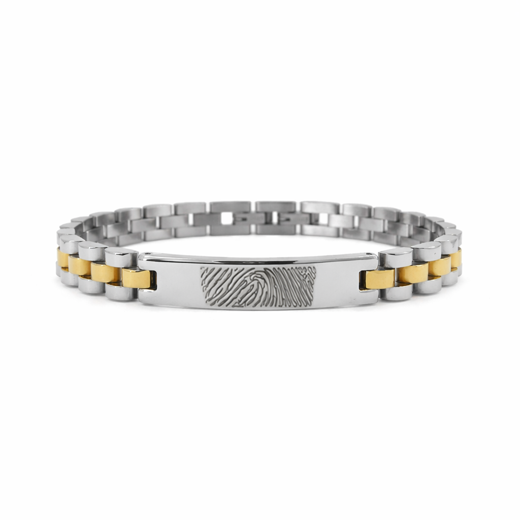 Bracciale Uomo President con Incisione Impronta - Laei