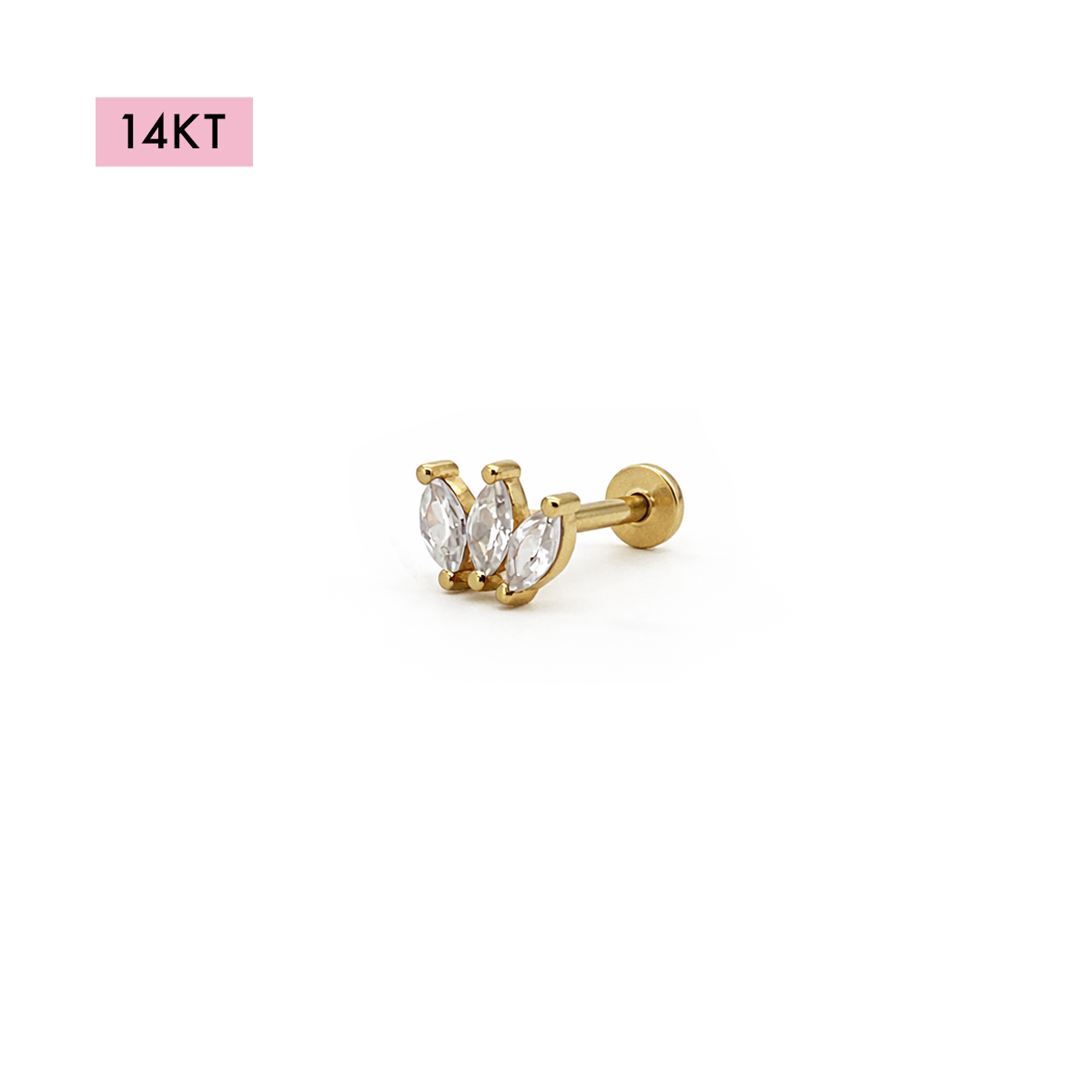 Piercing Triple Marquise 14kt - Laei