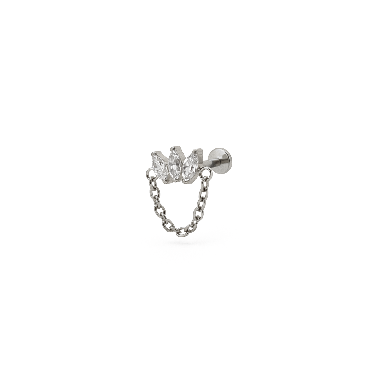 Piercing Triple Marquise con Catenella - Laei