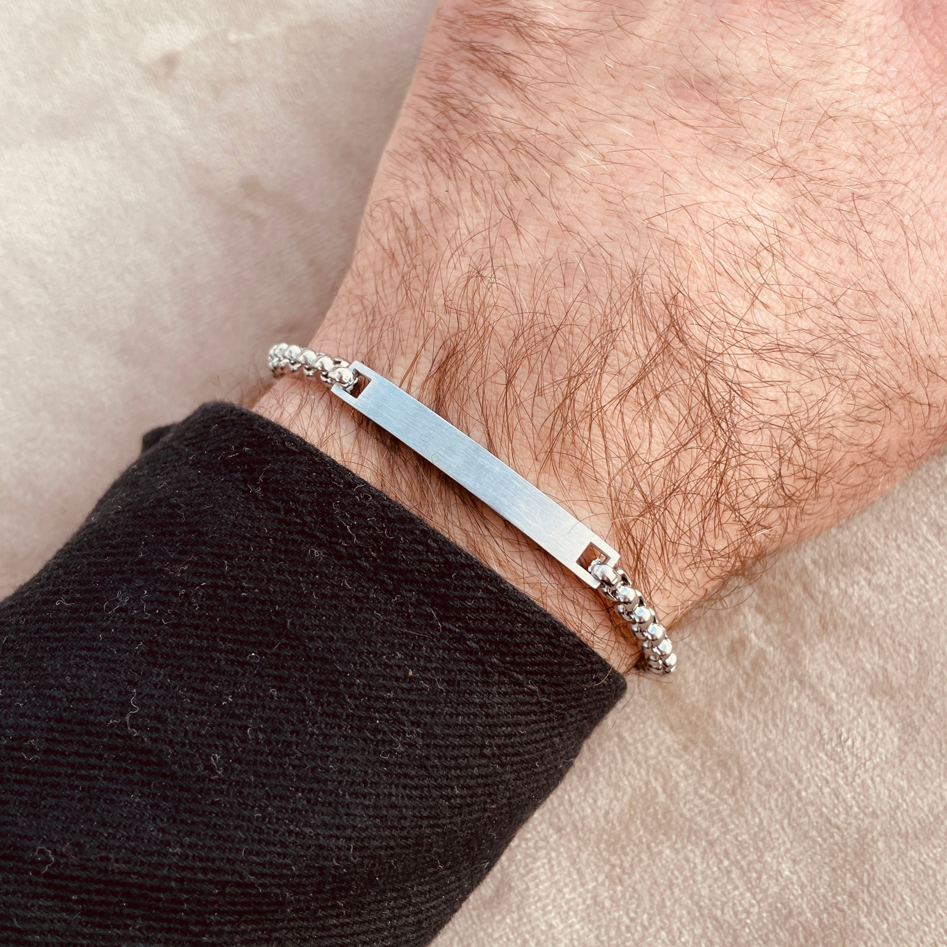 BRACCIALE UOMO NAVY CON INCISIONE PERSONALIZZATA - Laei Shop