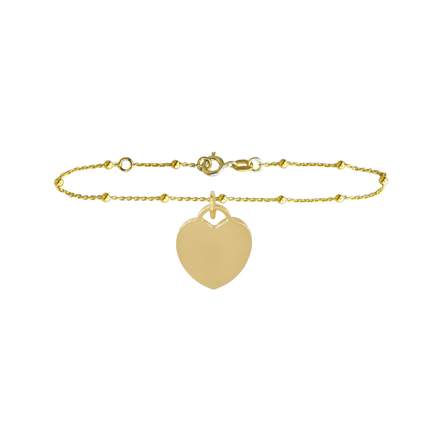Bracciale Cuore con Incisione Personalizzata in Argento 925