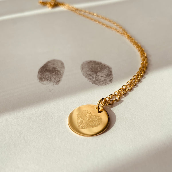 Collana Dot con Doppia Impronta Cuore in Argento 925