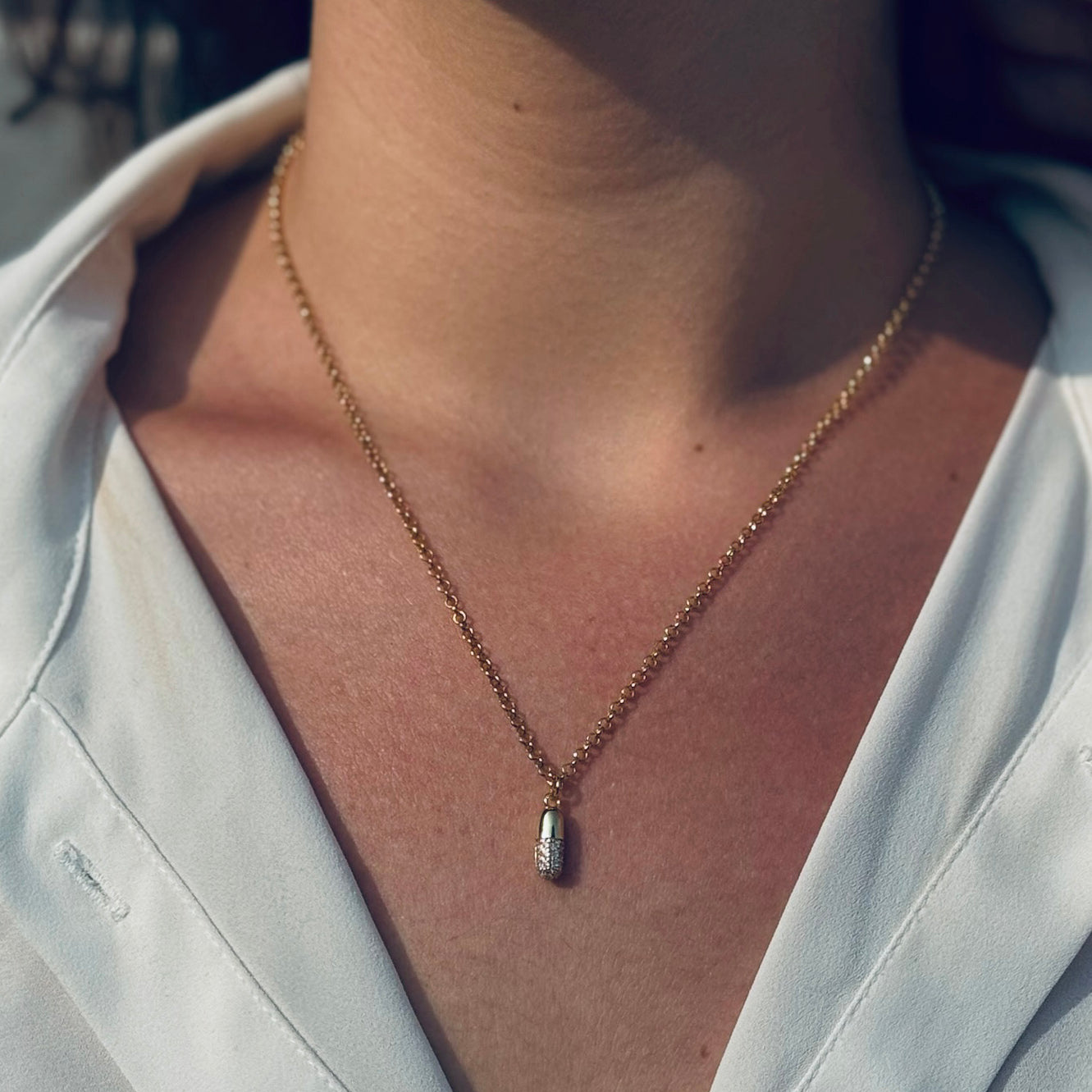 Charm Pillola in Argento 925