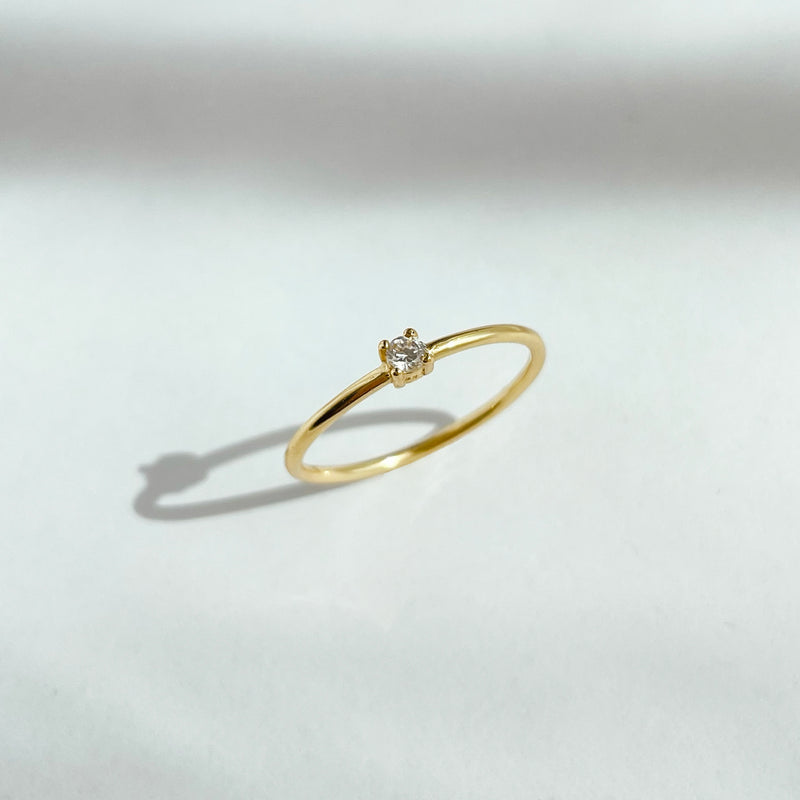 Anello Mini Solitario Argento 925 - Laei Shop