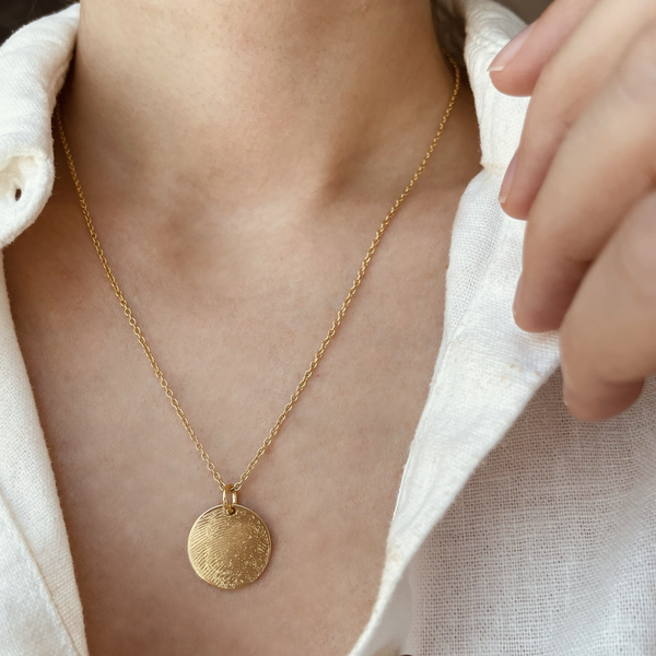 Collana Dot con Impronta o doppia Impronta in Argento 925