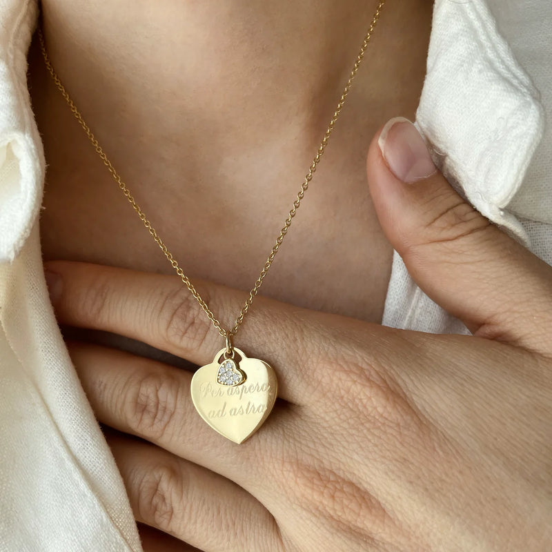 Collana Cuore con Incisione Personalizzata in Argento 925