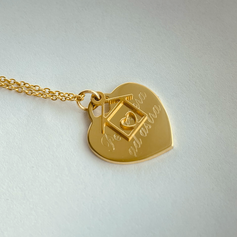 Collana Cuore Casa con Incisione Personalizzata in Argento 925 - Laei Shop