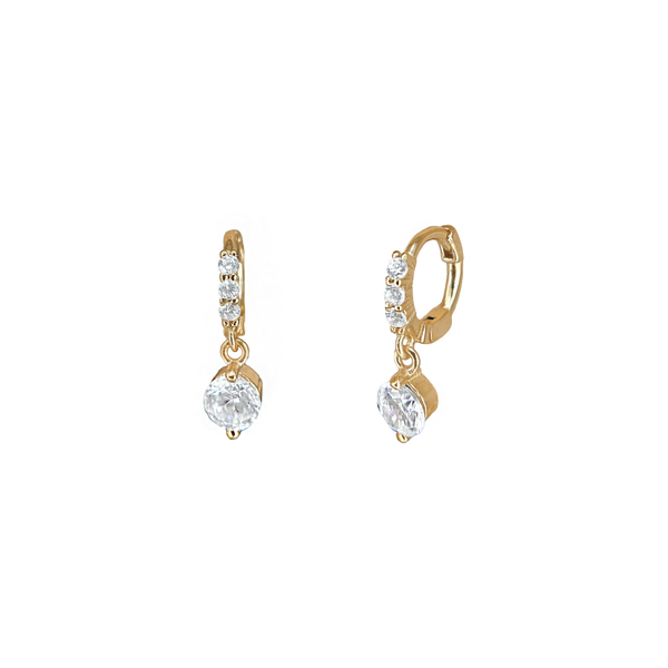 Orecchini Huggie Punto Luce Pendente Argento 925