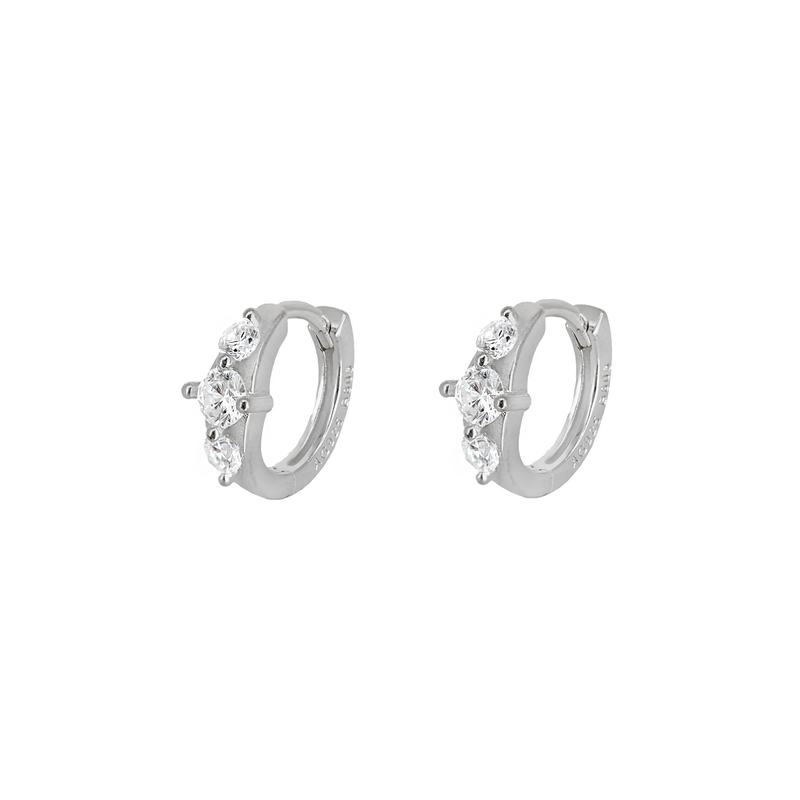 Orecchini Huggie Triade Argento 925