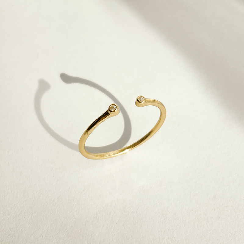 Anello double dots Argento 925 - Laei Shop