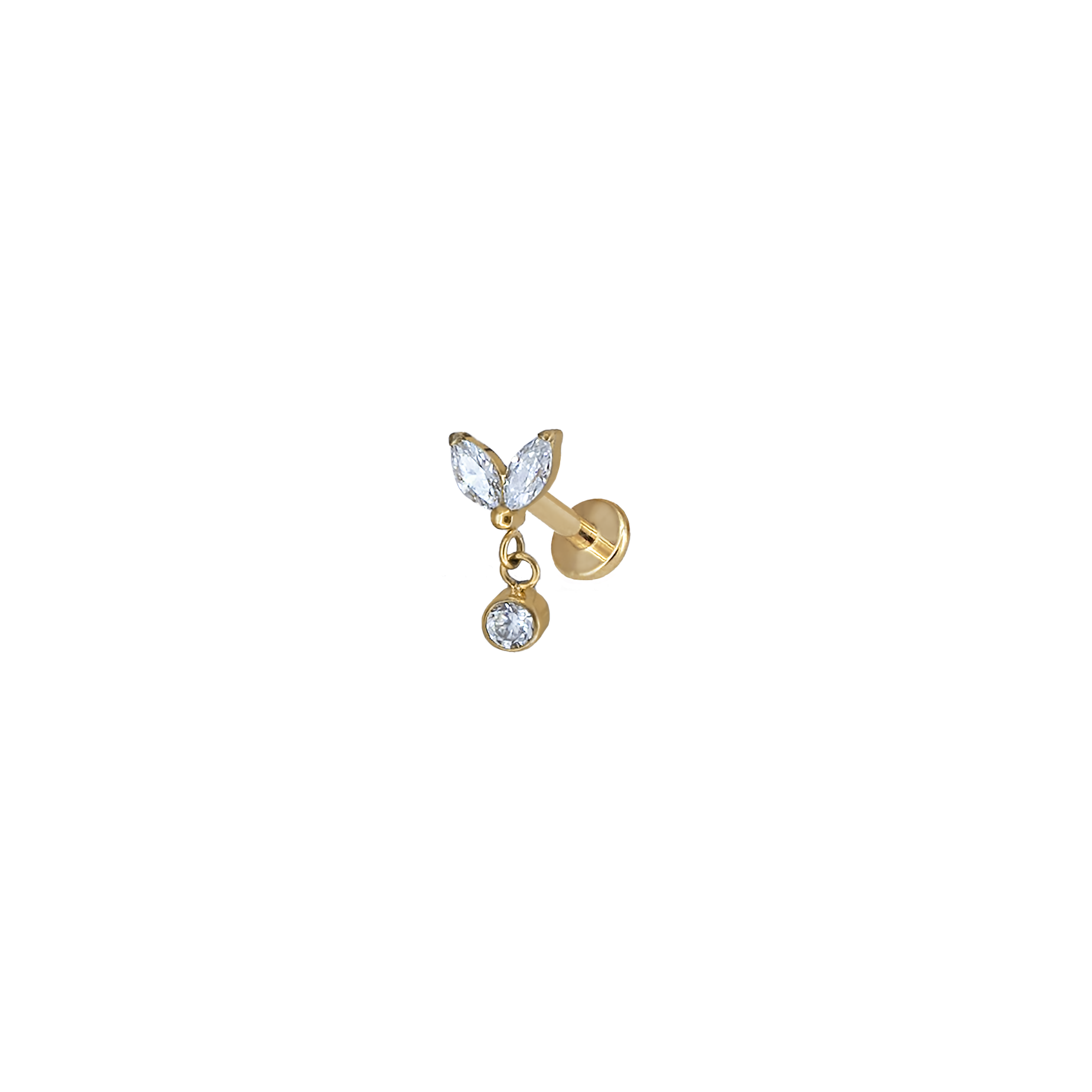 Piercing Double Marquise con pendente