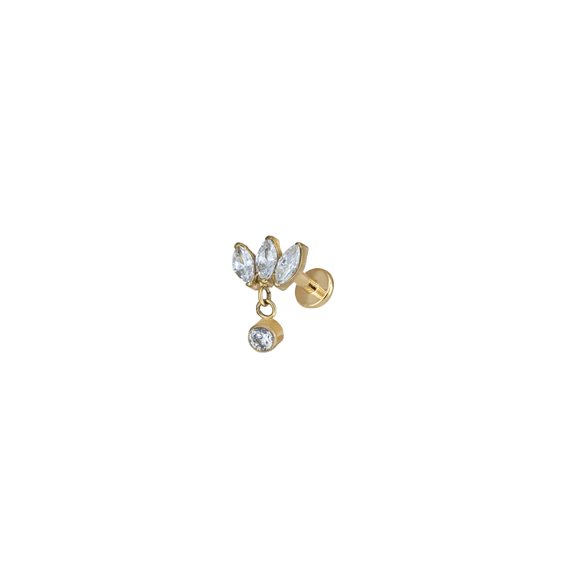 Piercing Triple Marquise con pendente