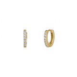 Orecchini Huggie Hoop Zirconati Double Face Argento 925