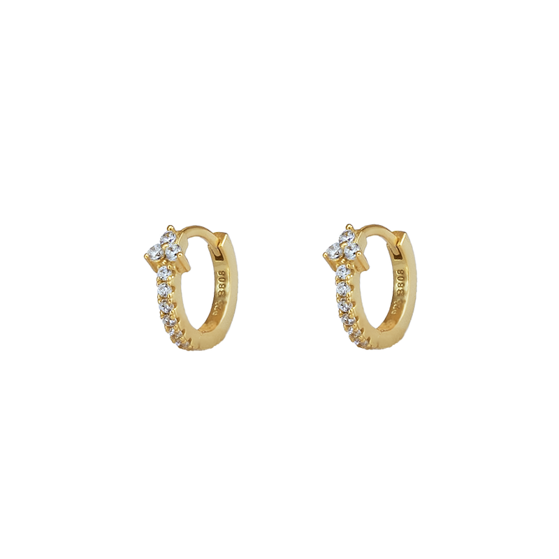 Orecchini Huggie Trio Argento 925