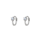 Orecchini Huggie Solitario Argento 925