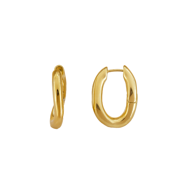 Orecchini Oval Wavy