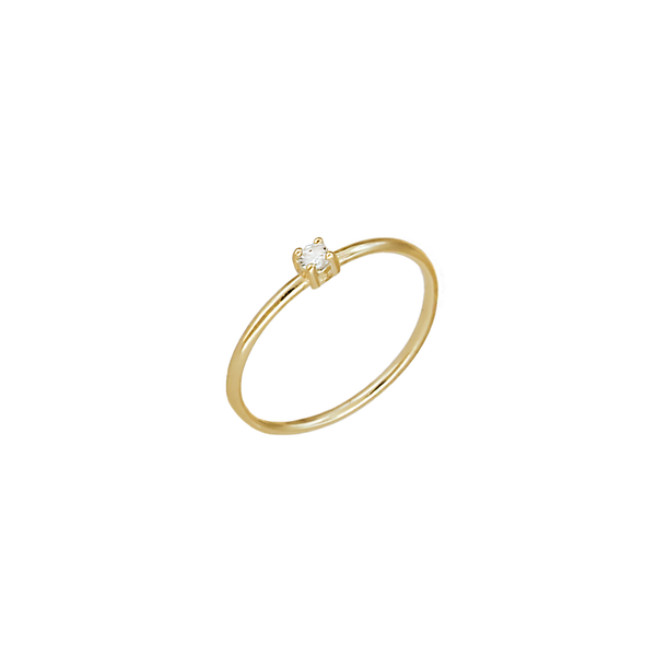Anello Mini Solitario Argento 925