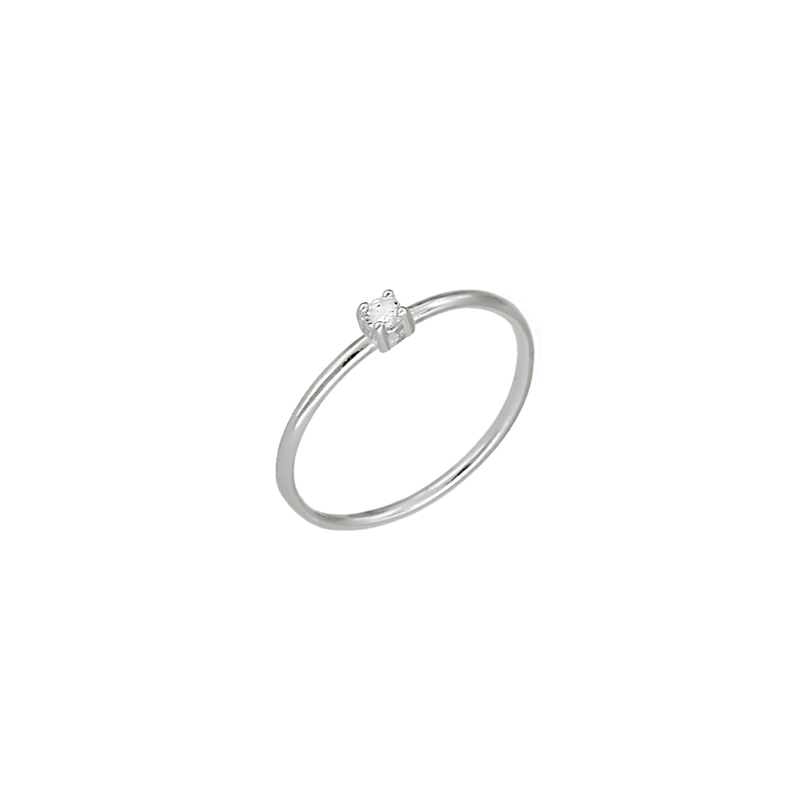 Anello Mini Solitario Argento 925 - Laei Shop