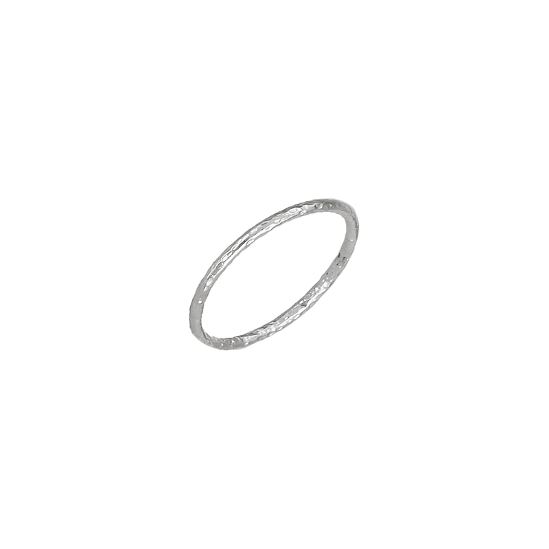 Anello Fedina Martellata Argento 925 - Laei Shop