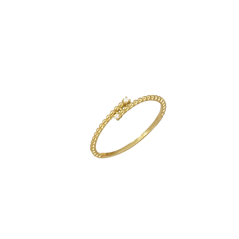 Anello Double Zirconia Argento 925 - Laei Shop