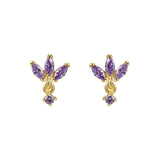 Orecchini Triple Marquise Pendente Argento 925