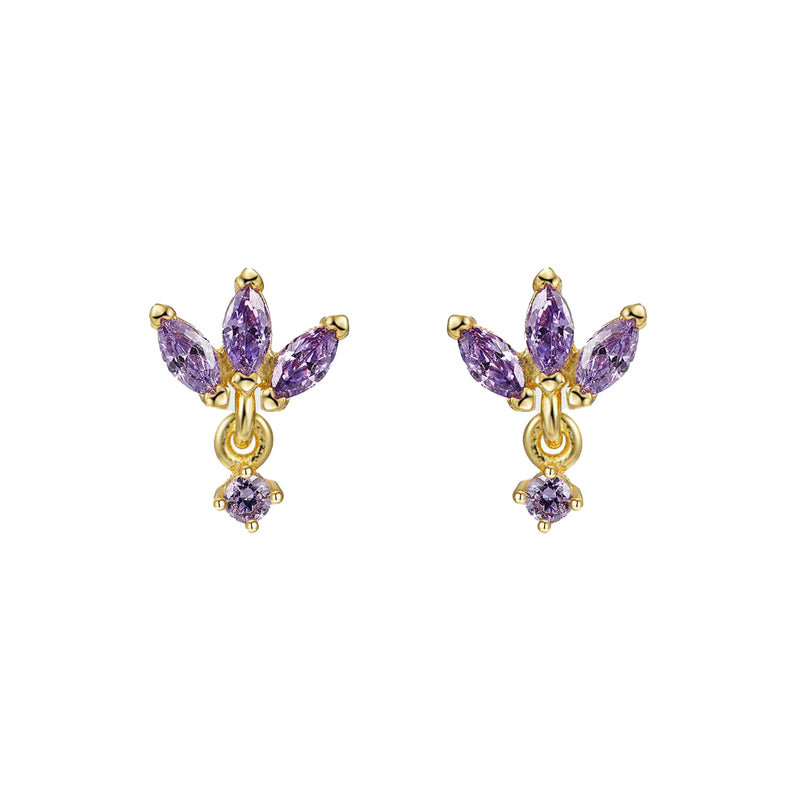 Orecchini Triple Marquise Pendente Argento 925