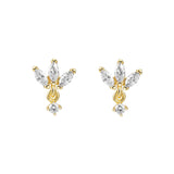 Orecchini Triple Marquise Pendente Argento 925