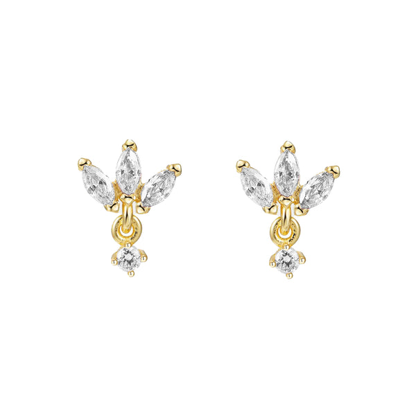 Orecchini Triple Marquise Pendente Argento 925