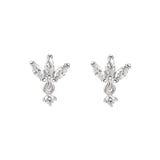 Orecchini Triple Marquise Pendente Argento 925