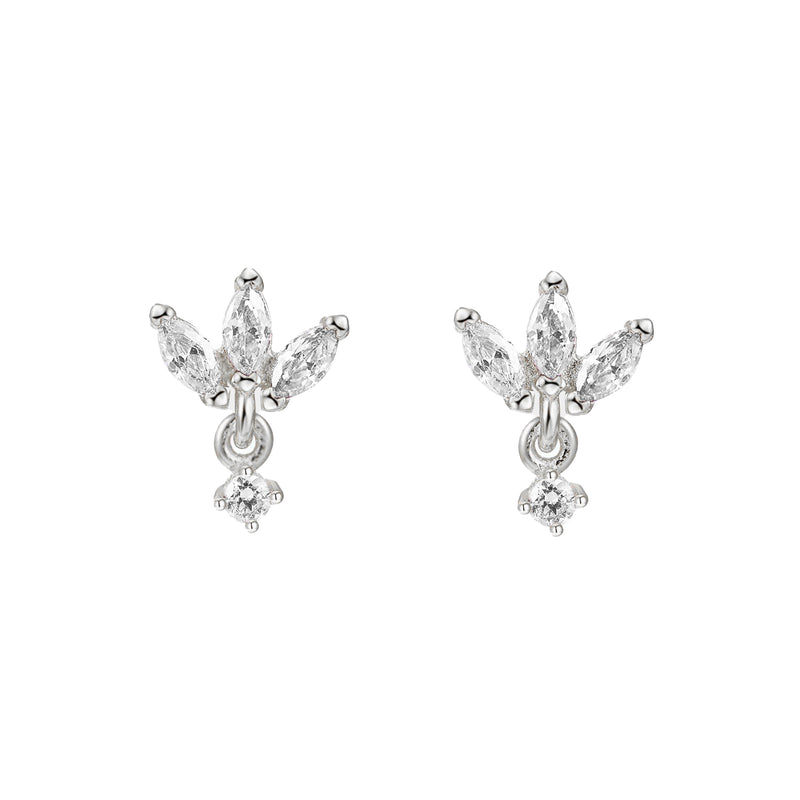 Orecchini Triple Marquise Pendente Argento 925