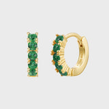 Orecchini Huggie Hoop Zirconati Argento 925