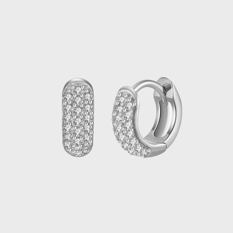 Orecchini Huggie Hoop Bold Argento 925