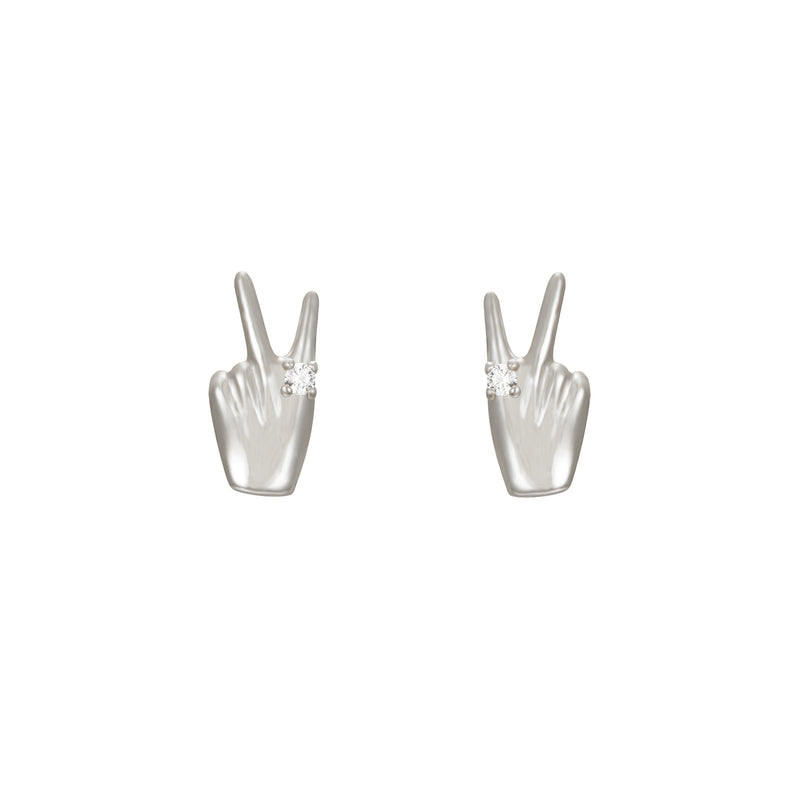 Orecchini Peace and love Argento 925 - Laei Shop