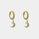 Saturn pendant circlet earrings