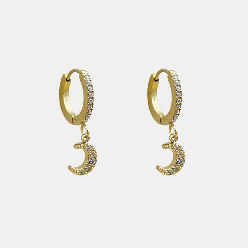 Saturn pendant circlet earrings