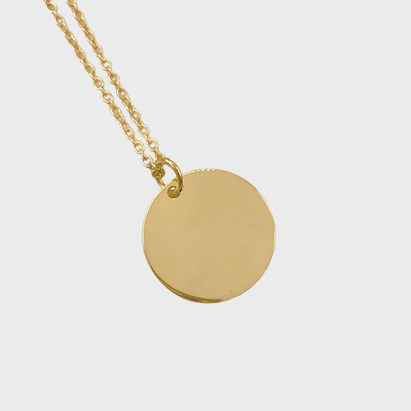 925 Sterling Silver Dot Necklace with Custom Engraving