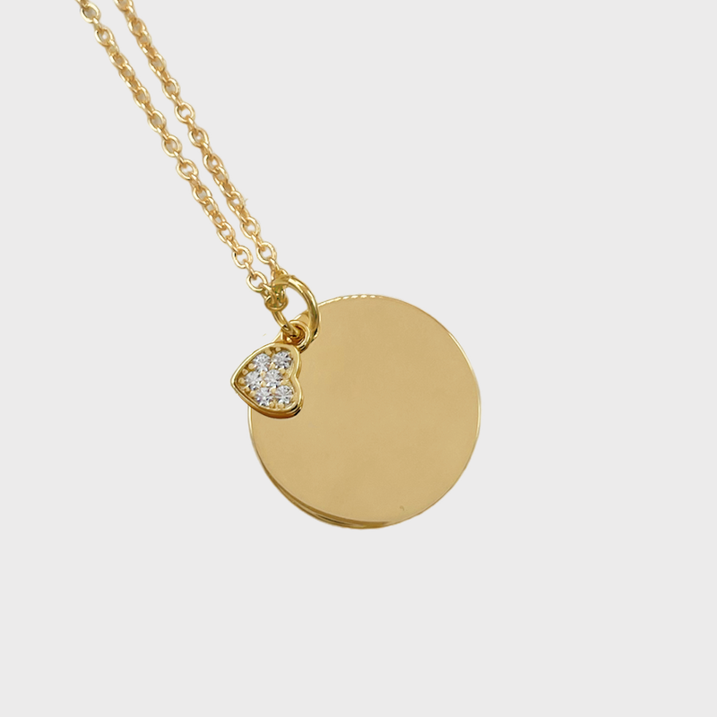 Collana Dot Cuoricino con Incisione Personalizzata in Argento 925 - Laei Shop