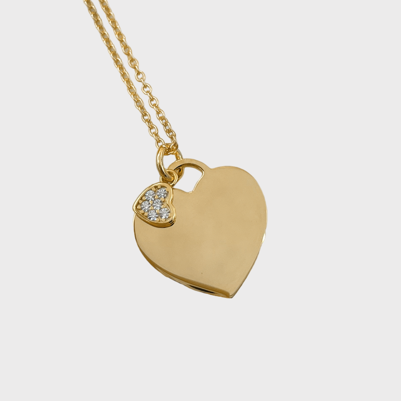 Collana Cuore Cuoricino con Incisione Personalizzata in Argento 925 - Laei Shop